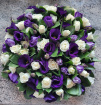 Funeral Posie Arrangements | Purple & White Posie Arrangement