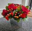 Arrangements | Christmas Selection | Festive Rose Cube