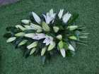 Funeral Flowers Selection | Funeral Single Ended Casket Sprays | Lily Single Ended Casket Spray