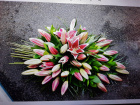 Funeral Flowers Selection | Funeral Single Ended Casket Sprays | Lily Single Ended Casket Spray