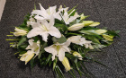 Funeral Flowers Selection | Funeral Single Ended Casket Sprays | Lily Single Ended Casket Spray