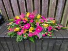 Funeral Flowers Selection | Funeral Single Ended Casket Sprays | Vibrant Single Ended Casket Spray