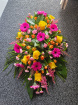 Funeral Flower Sheaf / Single Casket Sheaf | Vibrant Single Ended Casket Spray