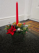 Christmas Selection | Artificial Festive Mirrored Cube Candle