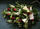 Funeral Flowers Selection | Funeral Single Ended Casket Sprays | Rose & Lily Single Ended Spray