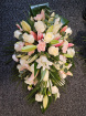 Funeral Flowers Selection | Funeral Single Ended Casket Sprays | Rose & Lily Single Ended Spray