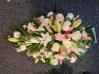 Funeral Flowers Selection | Funeral Single Ended Casket Sprays | Rose & Lily Single Ended Spray