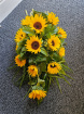 Funeral Flower Sheaf / Single Casket Sheaf | Sunflower Single Ended Spray