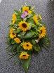 Funeral Flower Sheaf / Single Casket Sheaf | Sunflower Single Ended Spray