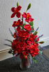 Arrangements | Red Artificial Front Facing Arrangement