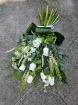 Funeral Flower Sheaf / Single Casket Sheaf | White textured Tied Sheaf