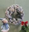 Christmas Decorations & Gifts | Faux LED Snow Wreath 50cm