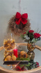 Christmas Decorations & Gifts | Natural Hops Dried Red Bow Wreath