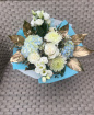 Bouquets | Baby Blue & Gold Florist Choice