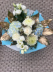 Bouquets | Baby Blue & Gold Florist Choice