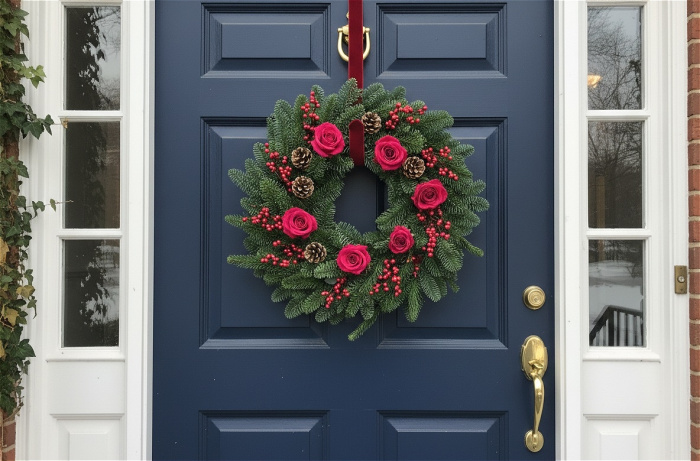 Christmas | Luxury Rose and Berry Wreath