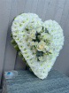 Funeral Tributes | White Based Heart Tribute
