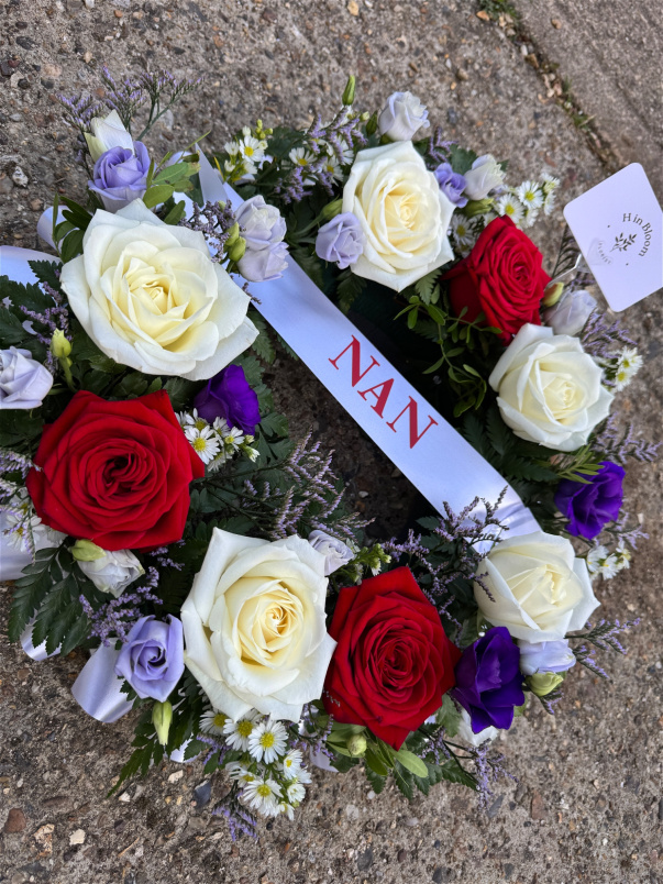 Funeral Tributes | Wreath with Name Ribbon