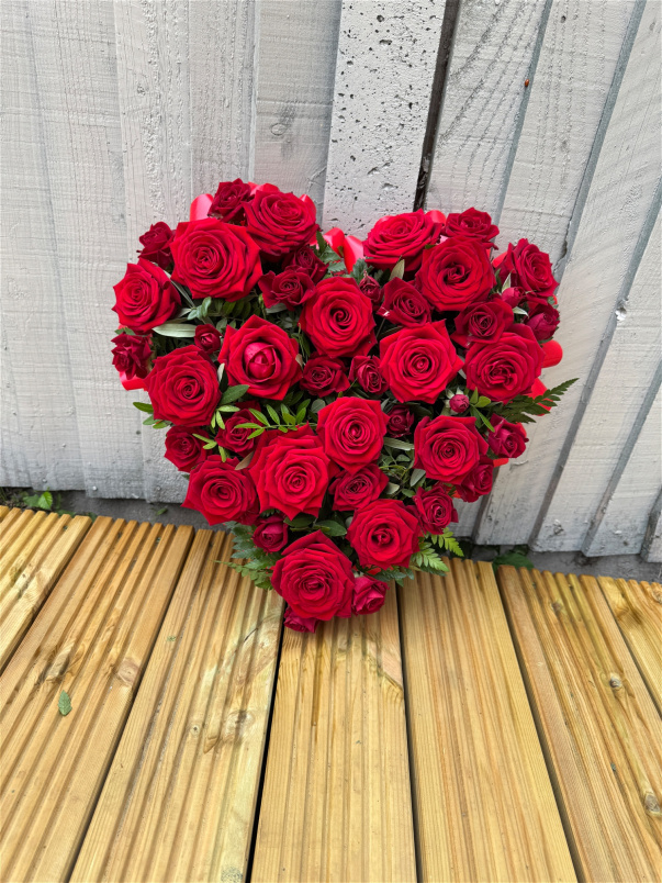 Funeral Tributes | Red Rose Heart