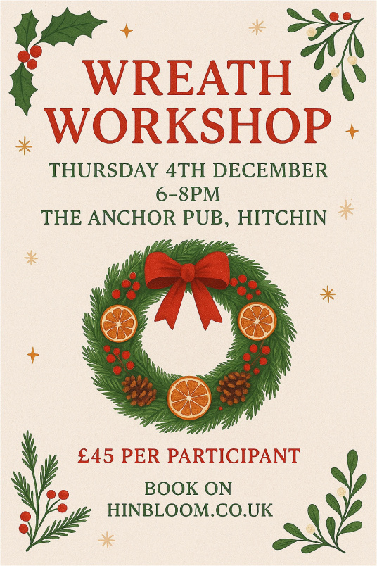 Christmas - Wreath Workshops | Hitchin - The Anchor - 04/12 @6PM