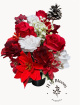 Christmas | Large Christmas Grave Pot – Red & White Winter Mix