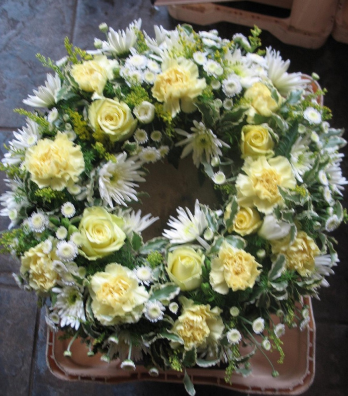 Funeral Wreaths  | Peaceful White