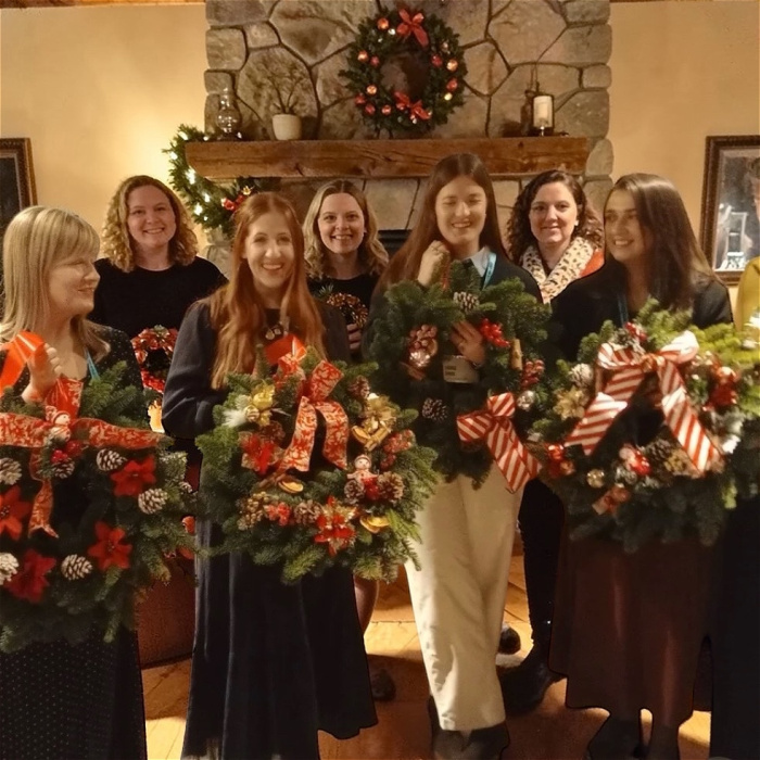 Corporate Christmas Wreath Workshop | Corporate Christmas workshop