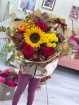 Autumnal Flowers | Bouquets | Sunflower and Red Rose Fall Favourite