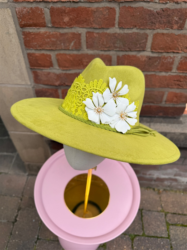 Headwear | Boho Fedora - Lime
