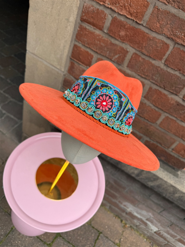 Headwear | Boho Fedora - Orange