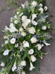 Funeral Tributes | Whispy white coffin spray