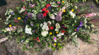Funeral Tributes | Whispy white coffin spray