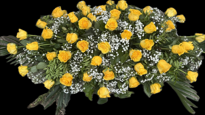 Funeral Tributes | Rose Coffin spray