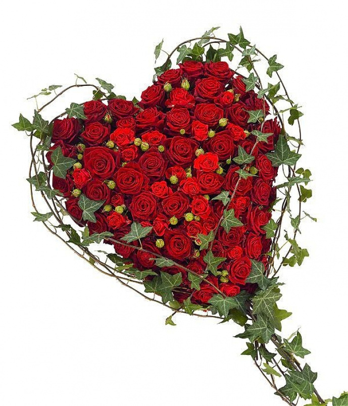 All Occasions | Funeral Flowers | Red luxury Hearts