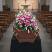 Funeral Flowers | Rose & Lily Casket Spray