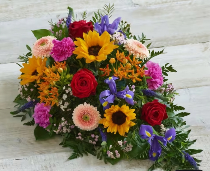 Funeral Flowers | Sympathy | Vibrant Teardrop Spray