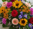 Funeral Flowers | Sympathy | Vibrant Teardrop Spray