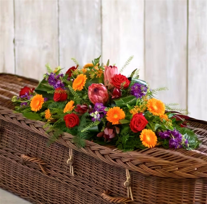 Funeral Flowers | Vibrant Casket Spray