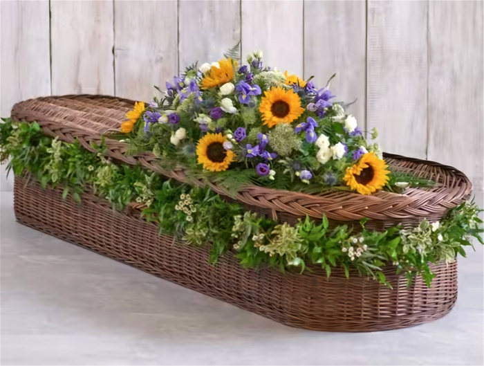 Funeral Flowers | Summer Garden Casket Spray