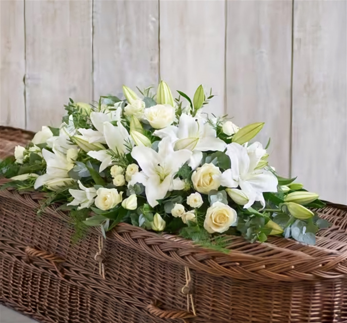 Funeral Flowers | Lily & Blooms Casket Spray