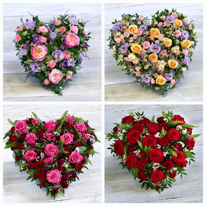 Funeral Flowers | Sympathy | Heart Tribute Full