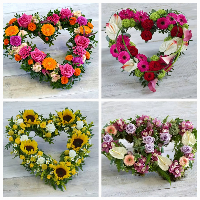 Funeral Flowers | Sympathy | Heart Tribute Open