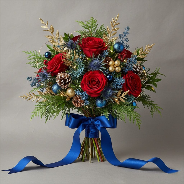 Arrangements | Bouquets | Christmas Dec's | Christmas Rose Bouquet