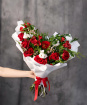 Bouquets | Valentine's Flowers | Romantic Heart-Shaped Red Rose Bouquet