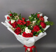 Bouquets | Valentine's Flowers | Romantic Heart-Shaped Red Rose Bouquet