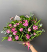 Bouquets | Valentine's Flowers | Luxury Purple Tulip & Wild Foliage Bouquet