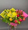 Bouquets | Valentine's Flowers | Sunny Yellow & Pink Meadow Bouquet