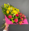 Bouquets | Valentine's Flowers | Sunny Yellow & Pink Meadow Bouquet