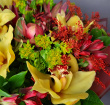 Bouquets | Valentine's Flowers | Luxury: Yellow Orchid & Crimson Bloom Bouquet
