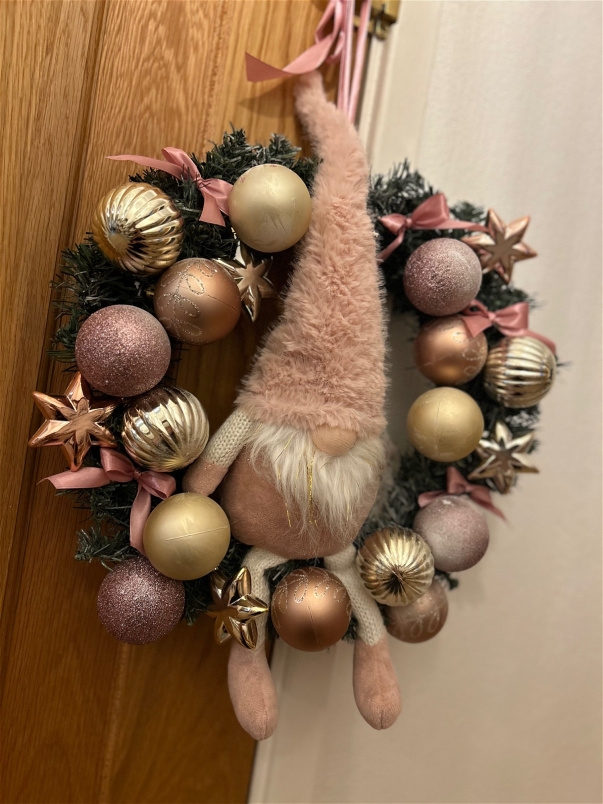 Christmas | Pink Gonk Artificial Wreath